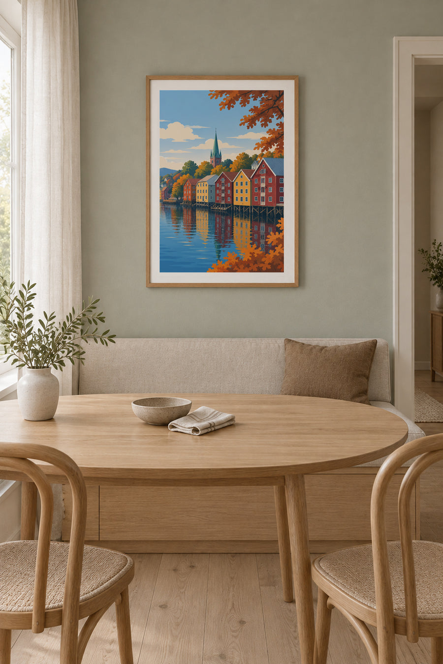 Bakklandet – Høst ved elva