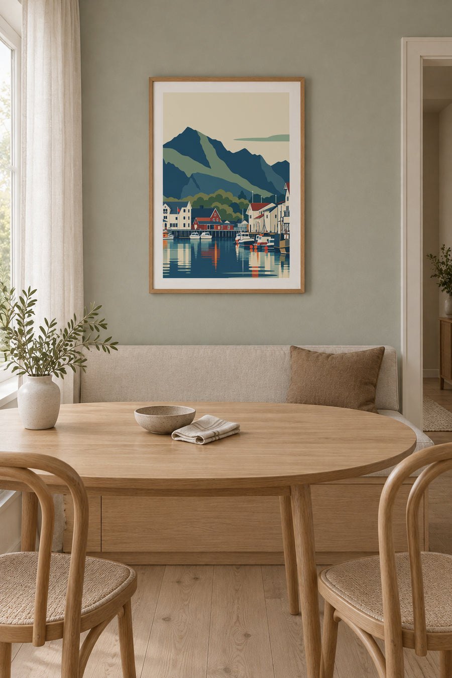 Henningsvær – Havnen mellom fjellene – Høyre del