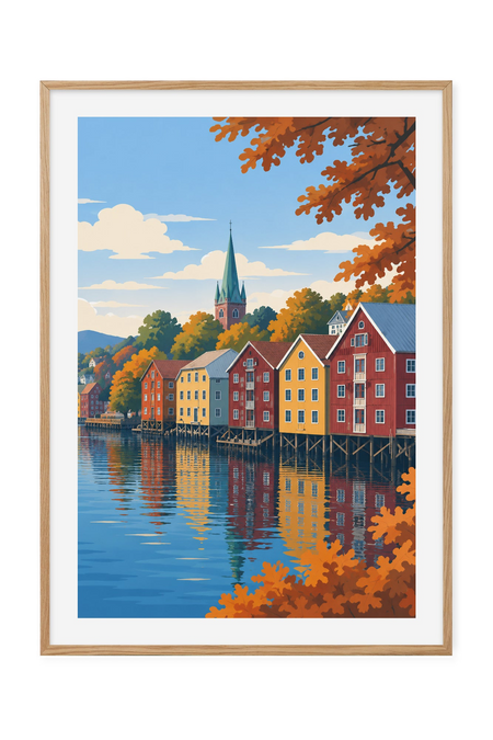 Bakklandet – Høst ved elva