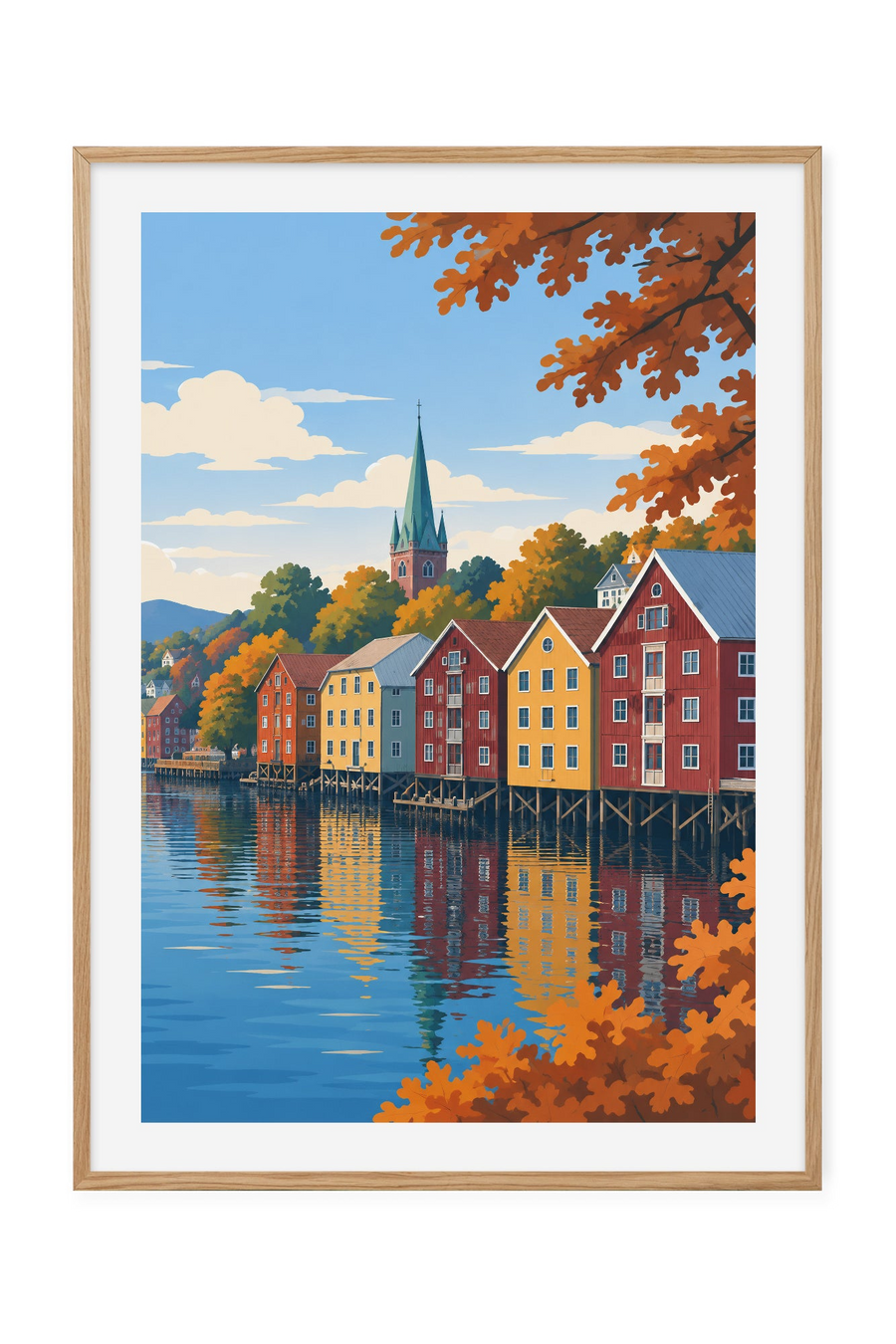 Bakklandet – Høst ved elva