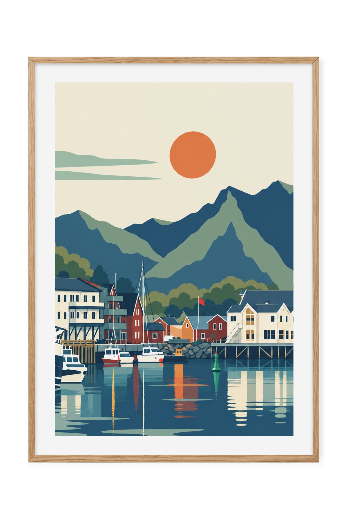 Henningsvær – Havnen mellom fjellene – Venstre del