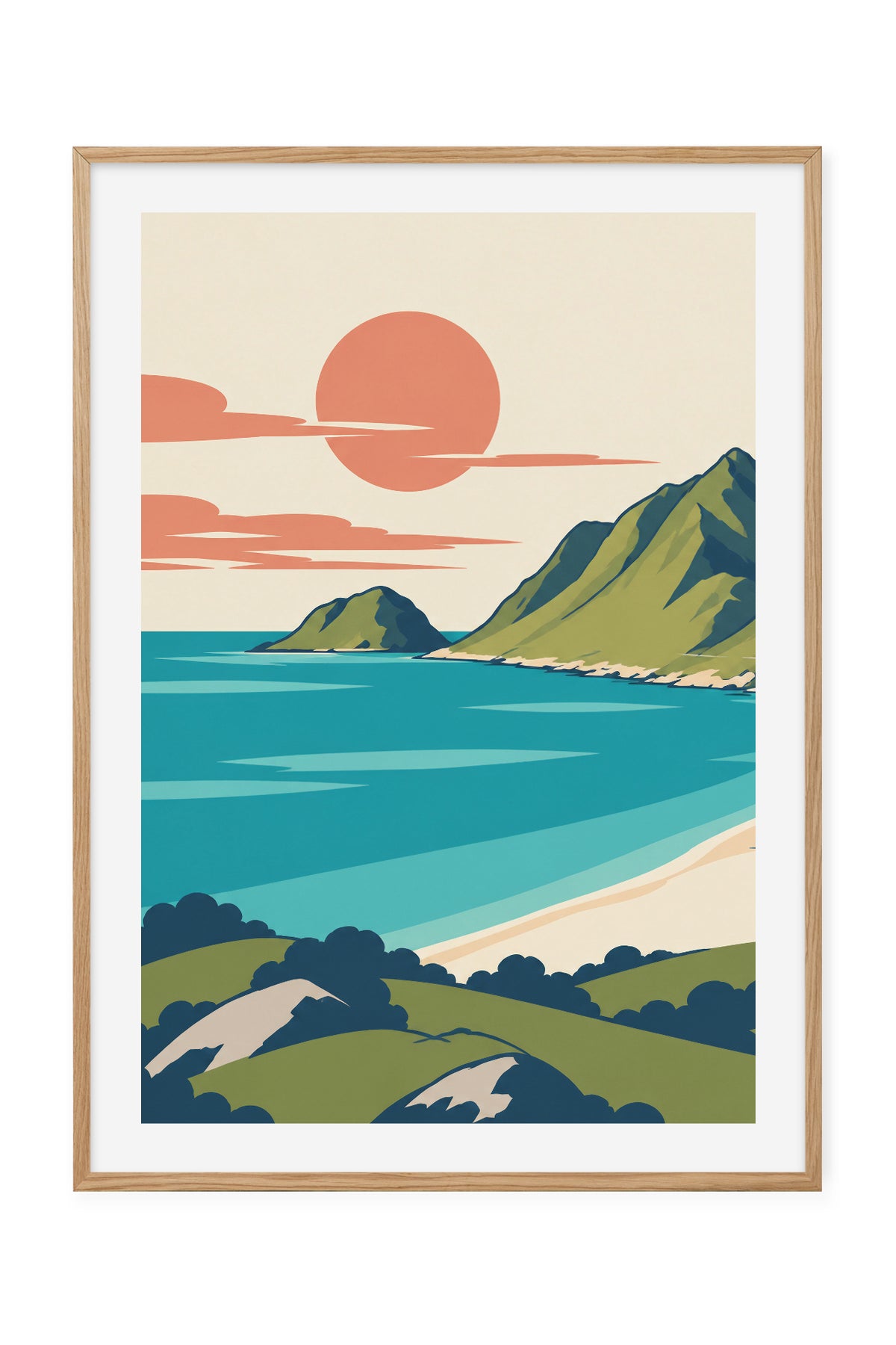 Haukland – Stranden og fjellene – Venstre del