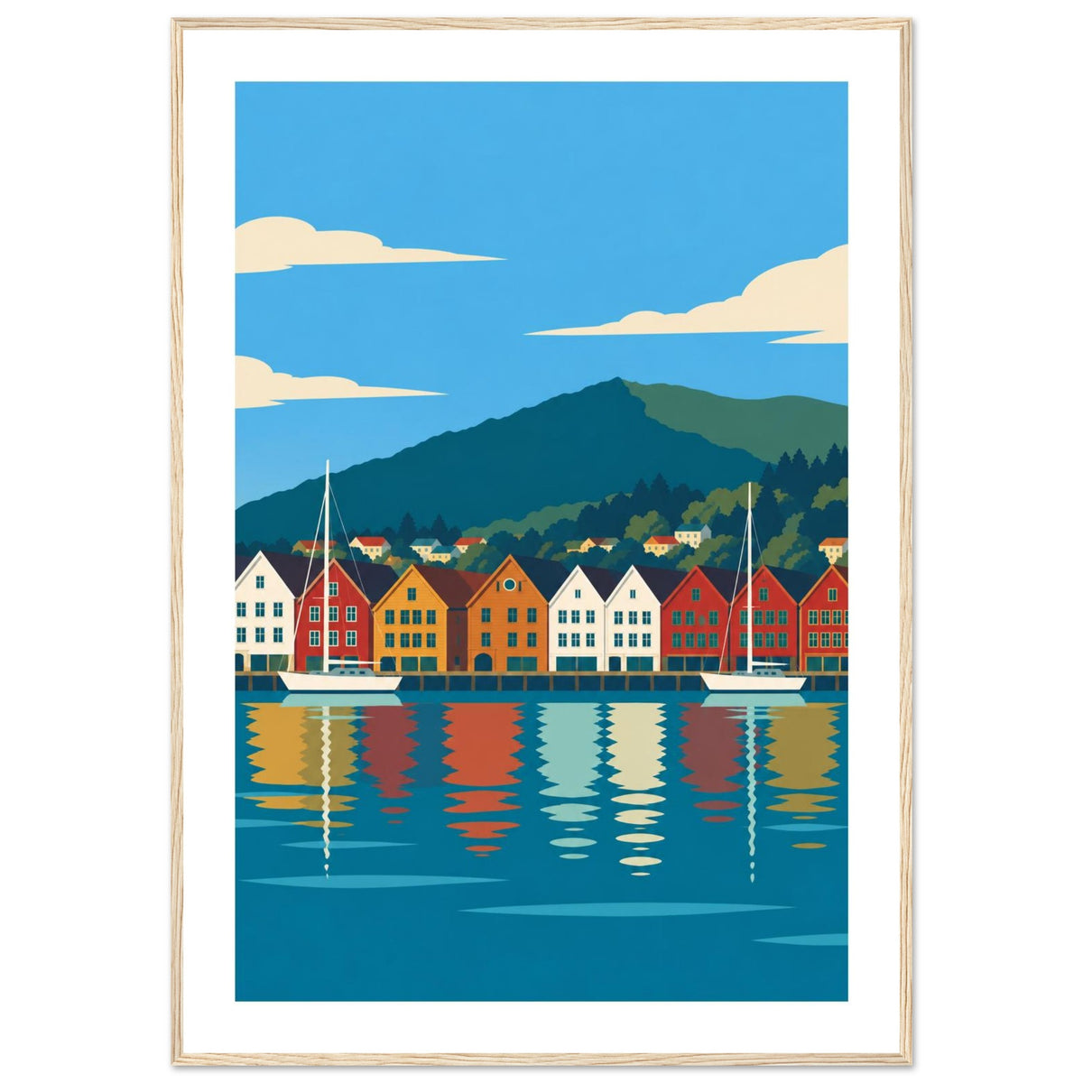 Bryggen i Bergen – Seilbåter ved kaien