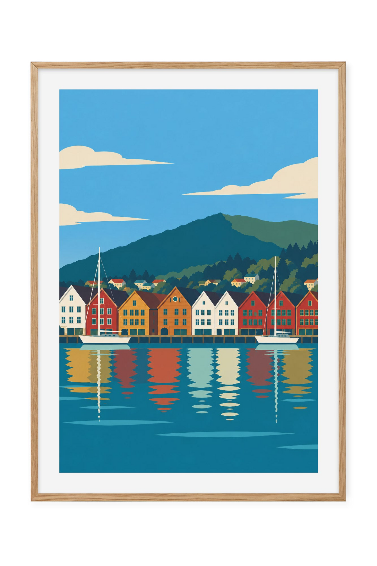 Bryggen i Bergen – Seilbåter ved kaien