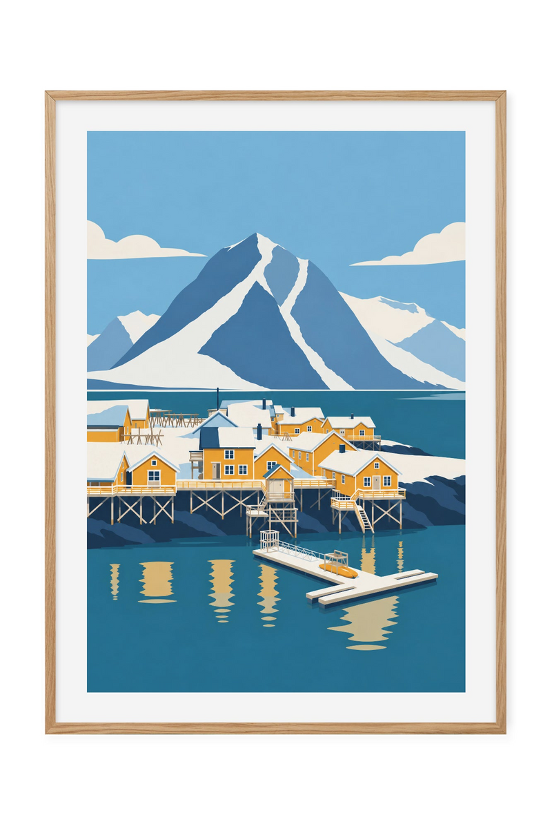 Sakrisøy – Vinter ved flytebrygga